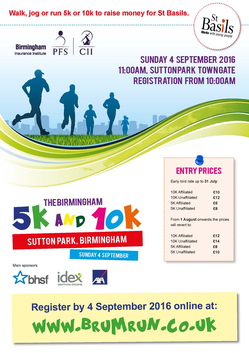 BirminghamCII's tweet photo. The BII Birmingham 5k &amp; 10k Run is on Sunday 4th September at Sutton Park, book online now https://t.co/sN4xpXnaVV https://t.co/FP6XOLFMAm