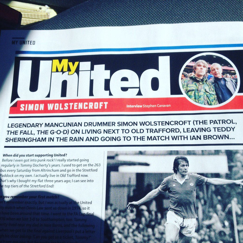 simonWolstencr1's tweet photo. 'My United'feature in latest 'Inside United'@thestoneroses @manibasslegend @FourFourTwo @Johnny_Marr @StoneRosesPics https://t.co/XPLZz0kaBu