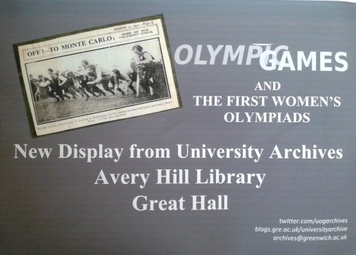 to all Students and staff @UniofGreenwich: come and see our new Archive display on #Olympics @ISOHOlympic