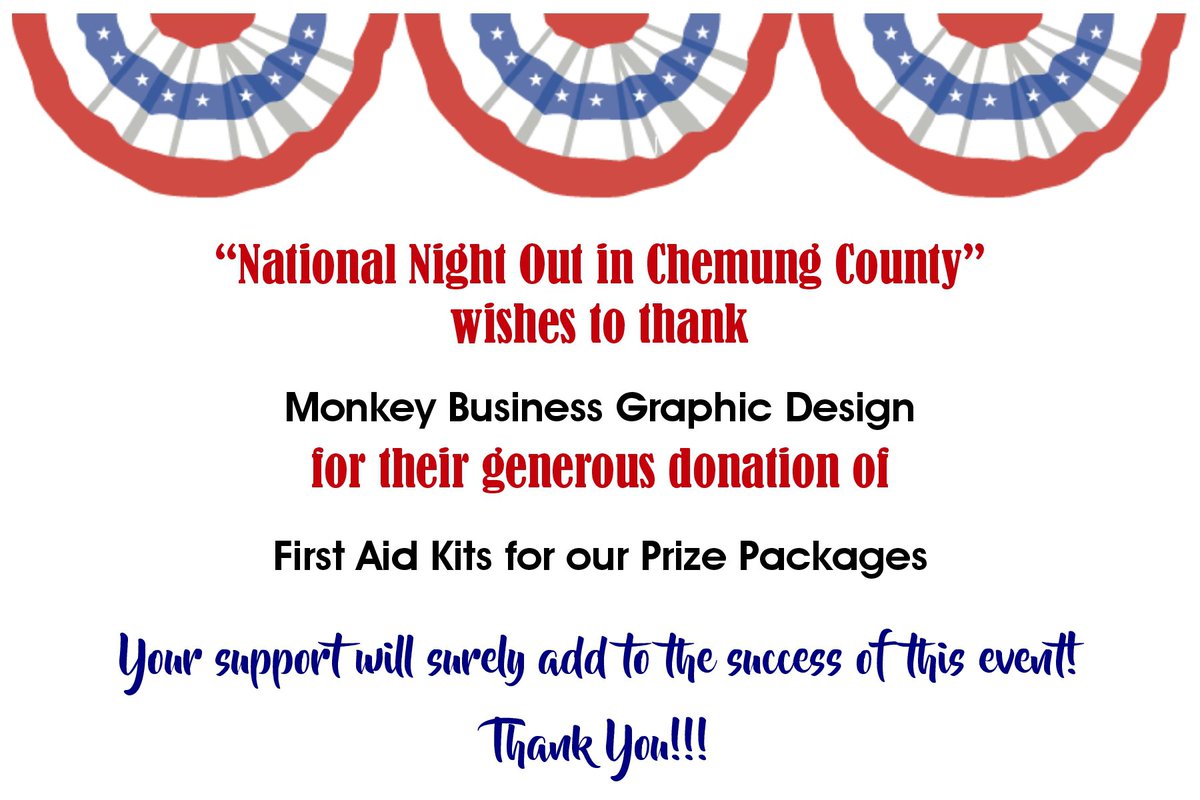 monkeymase's tweet photo. Thank you to these amazing businesses/organizations for helping us plan our first #NationalNightOut. Join us at 5pm. https://t.co/3N7GOGo8wP