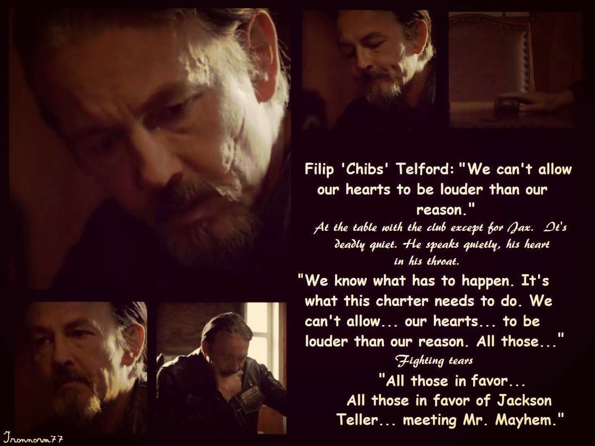 Ironnorm77's tweet photo. One of the saddest scenes of #SOA😭
It´s not always easy to be a leader! #Chibs knows best😔
Very sad #TelfordTuesday😢 https://t.co/hyFiN0xIwc
