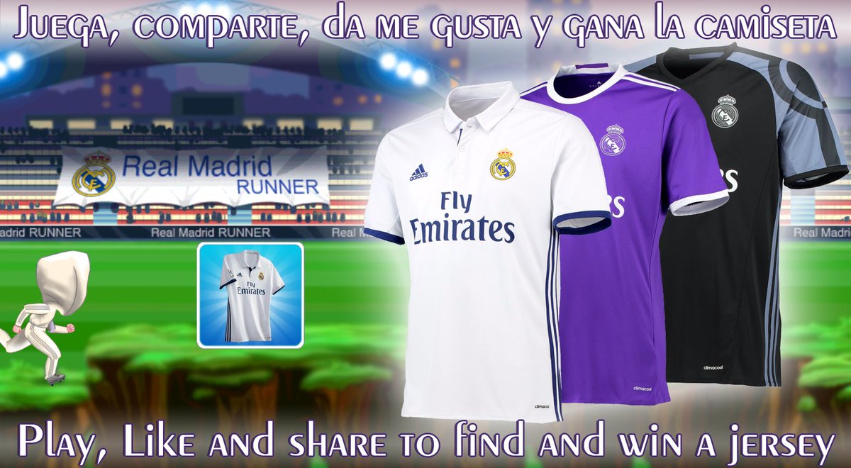 Madrid_Runner's tweet photo. We have reached 100k downloads, Thank! WIN one of the 100 hidden jerseys on the game! PLAY >https://t.co/kPyXU4isCV https://t.co/EsrnSvVdbL
