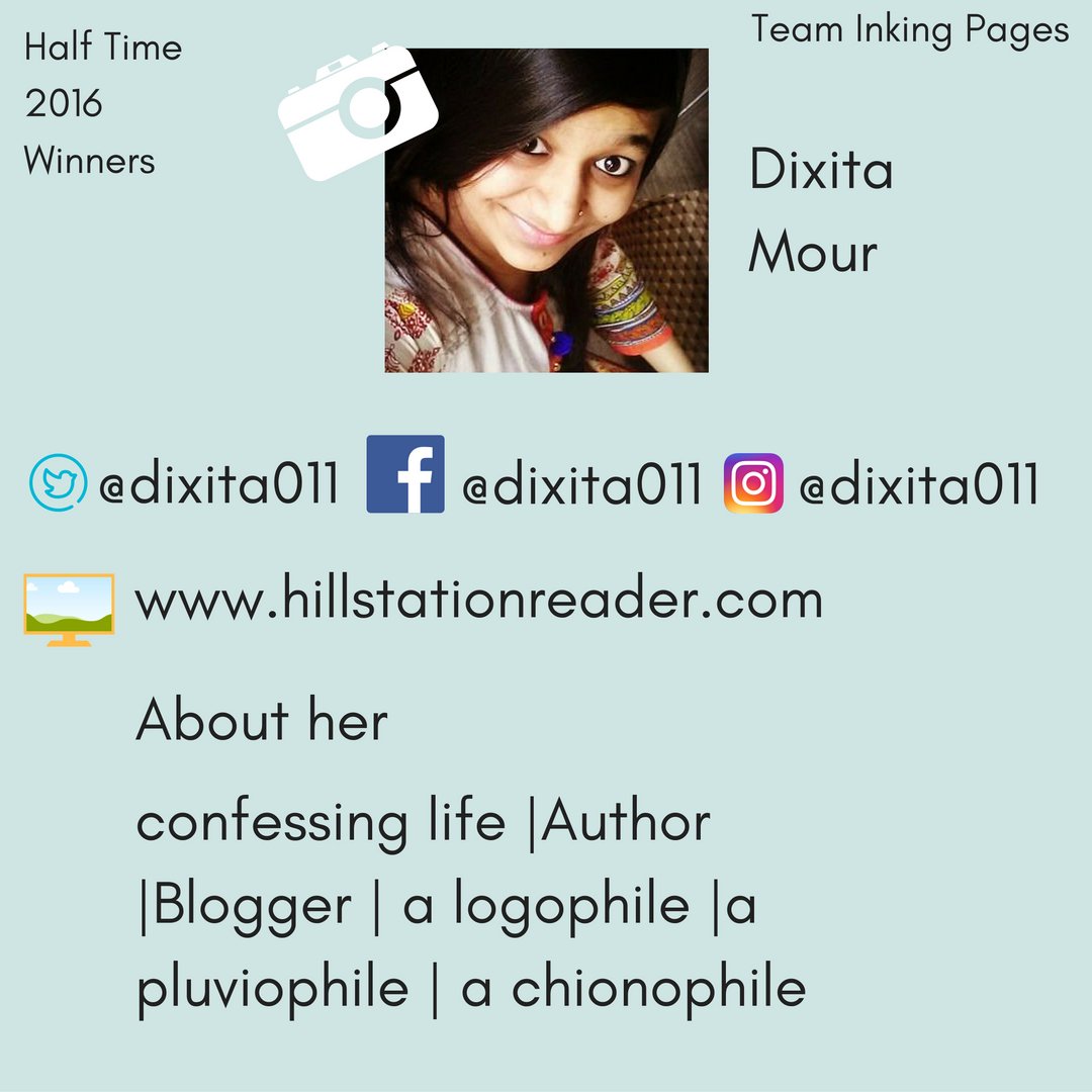 blogchatter's tweet photo. Have you met our #HalfTime2016 Winning team Inking Pages winners? Well today we introduce you @dixita011 Say hola! https://t.co/7osoIN9dwo