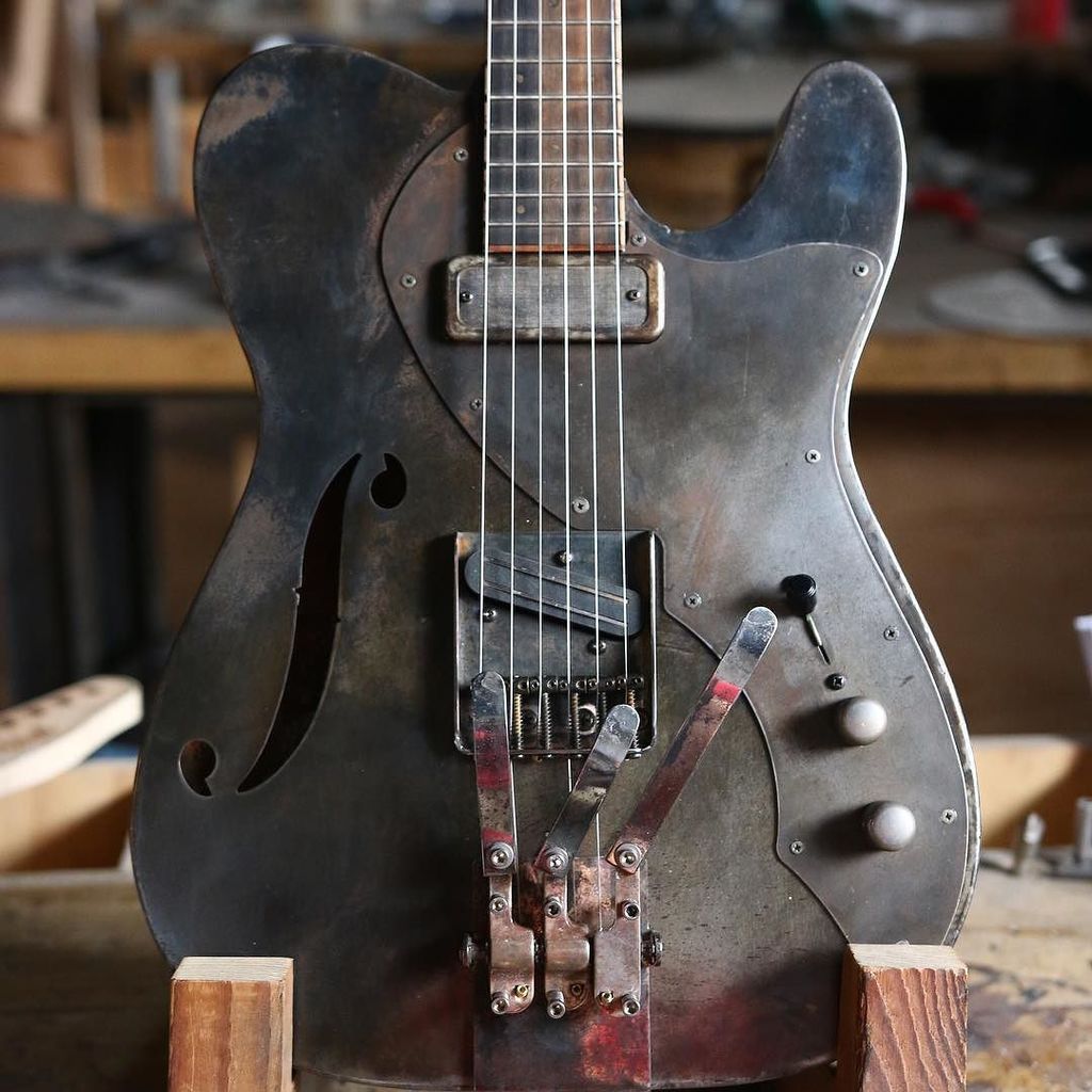 #teletuesday Steel, that is. Shot from the Shop. muleresophonic.com #guitar #handmade #resonator #maker #th…