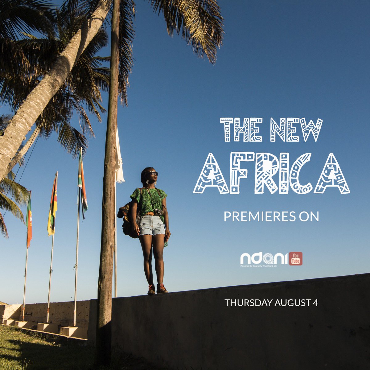 ndaniTV's tweet photo. #TheNewAfrica with @folustorms will premiere on our Youtube Channel on Thursday August 4! Please Retweet https://t.co/6YNIASpBSM