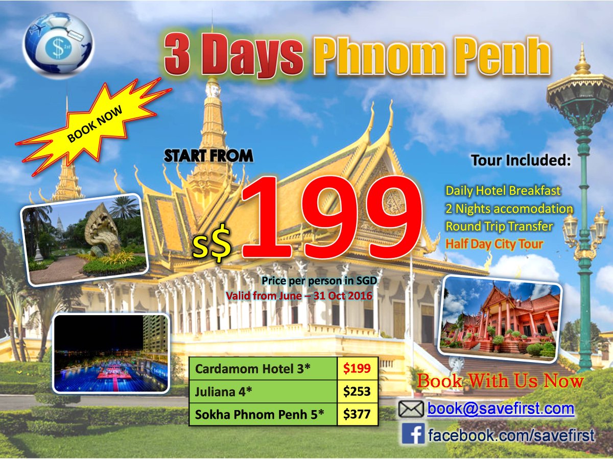 save_first's tweet photo. Incredible #tours at such a low cost that'll catch every eye!
Visit #Phnom_Penh at only s$199. 
book@savefirst.com https://t.co/SwF5EqwSZc