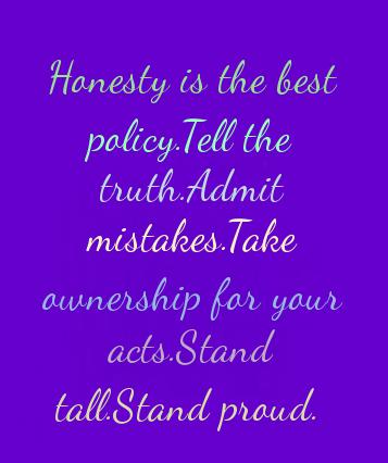 MarkAndWan's tweet image. Honesty is the best policy.Tell the truth.Admit mistakes.Take ownership for your acts.Stand tall.Stand proud.