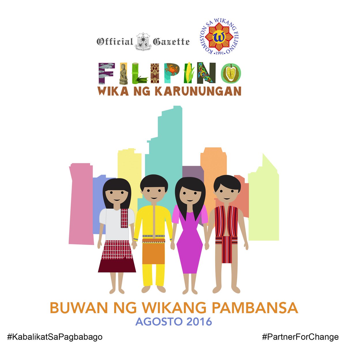 govph's tweet image. Ipinagdiriwang tuwing Agosto ang Buwan ng Wikang Pambansa. Bisitahin ang @KWFilipino para sa mga aktibidad.