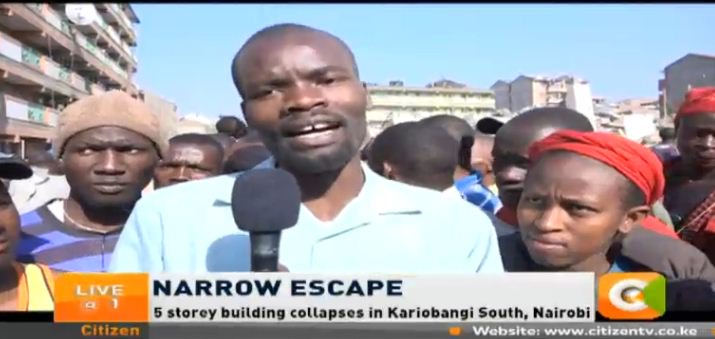 citizentvkenya's tweet image. Narrow escape: Building had been marked for demolition after cracks emerged  #CitizenLiveAt1