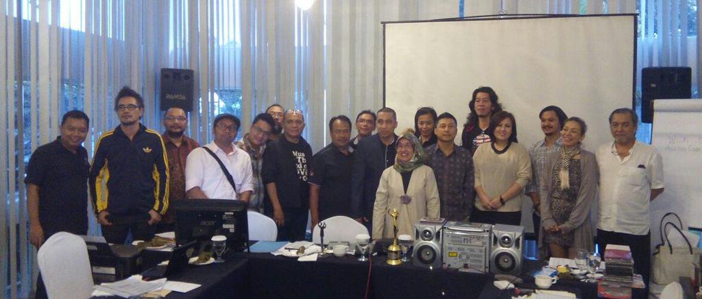 Foto Kenangan bersama Alm Krisna J Sadrach saat Sidang Kategorisasi #18thAMIawards2015 #RIPKrisnaJSadrach