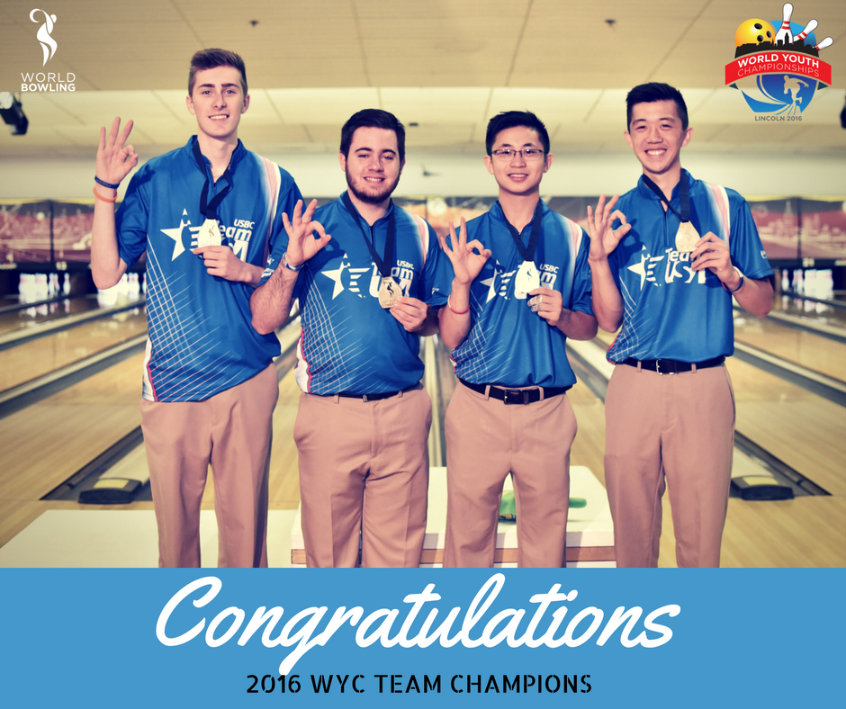 strikecloudapp's tweet photo. Congratulations to the Team and All Events Champions #2016WYC #worldbowling https://t.co/iwB8luha0Y