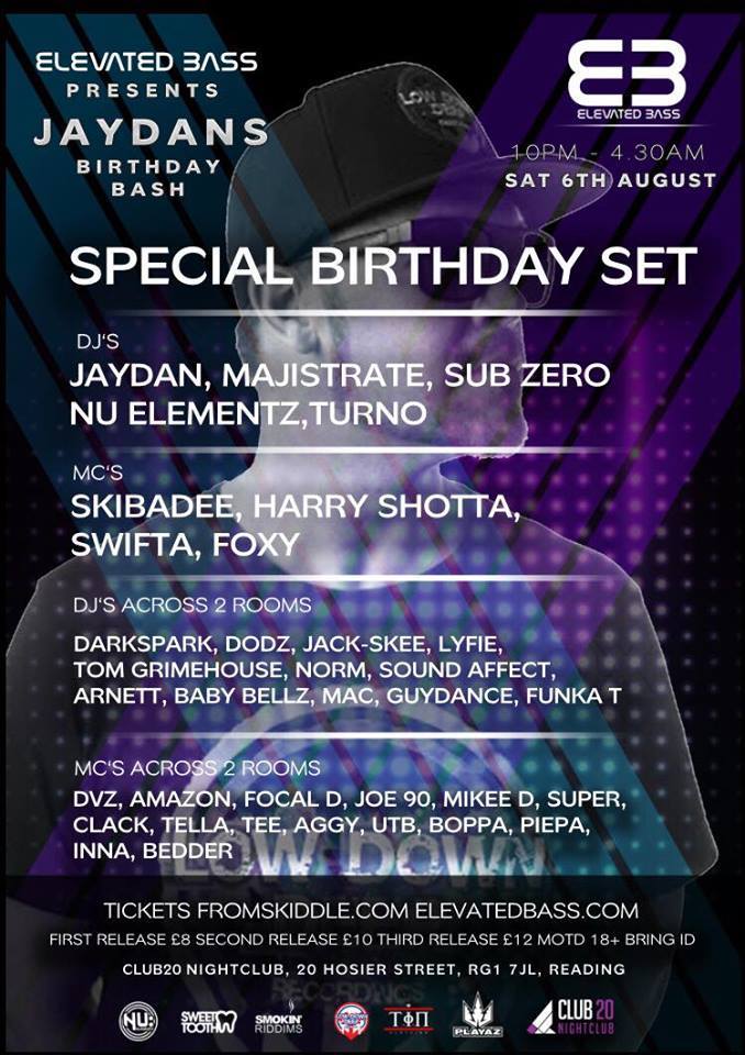 Elevated_Bass_'s tweet image. ⚠️TICKET WARNING⚠️ LAST FEW £10 TICKETS @Jaydandnb @Club20Reading BUY TODAY goo.gl/AqnDne #dnb #dnbnews