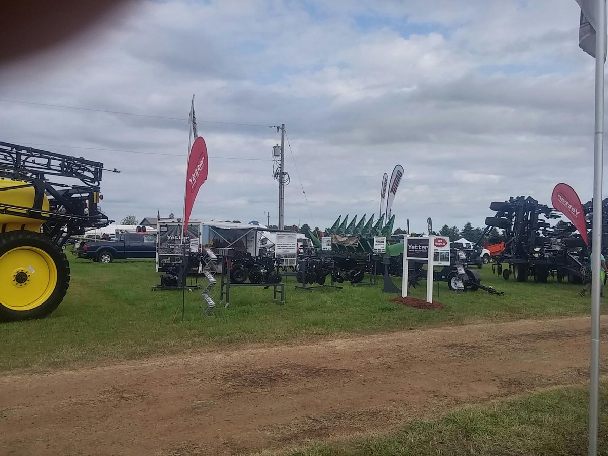 YetterFarmEquip's tweet photo. Yetter Lot is set up and Ready. Stop by and see us Farmfest. Aug 2nd - 4th. 
#profitablesolutions #farmshow https://t.co/ou4t71zKV2