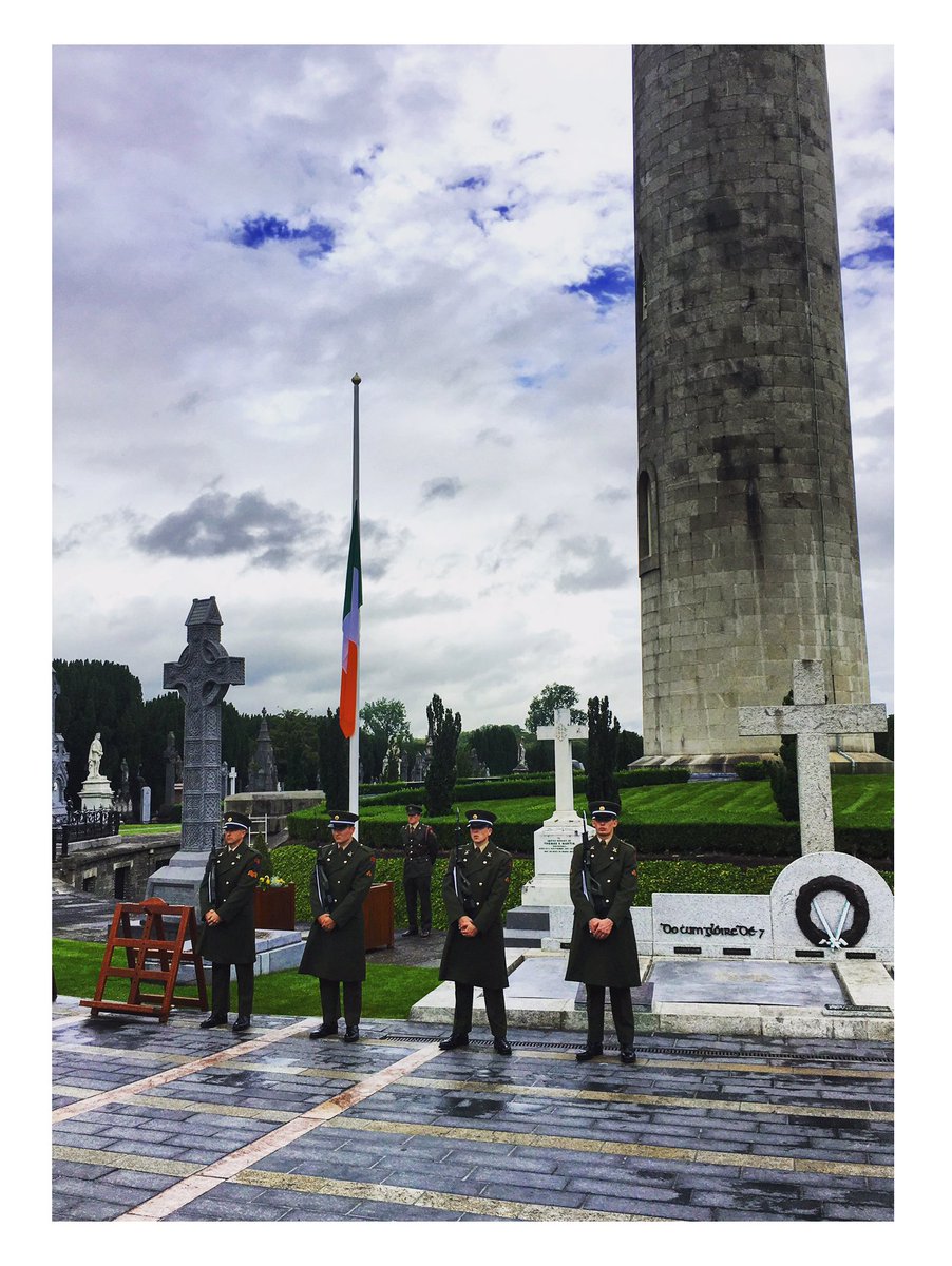 Tricolour flies at half-mast, final dress rehearsal. Roger Casement Commemoration Weds 3rd Aug at 10am, All Welcome.
