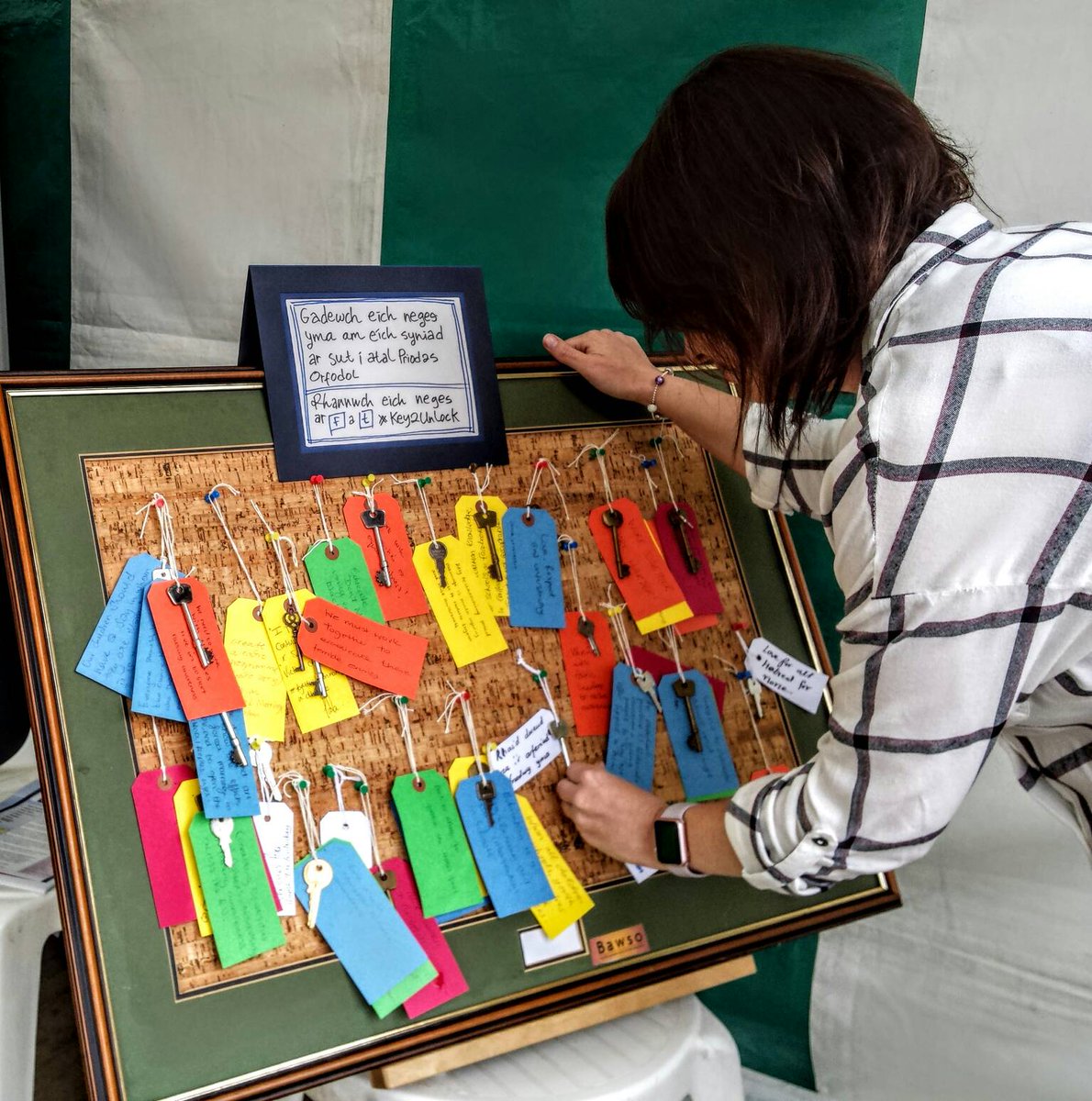 Bawso's tweet photo. #KeytoUnlock Forced Marriage aware raising campaign @eisteddfod drop your message @BAWSO Maes B https://t.co/6Rk9OOZbv8