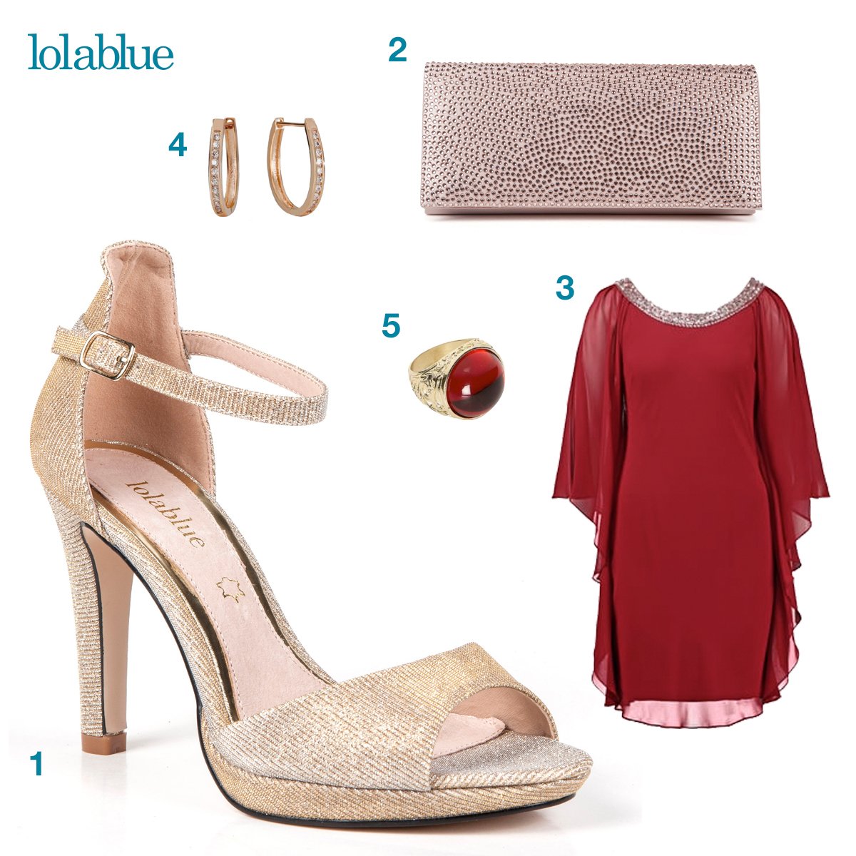 lolablueshoes's tweet photo. #Outfit de gala 
1 Sandalia tacón 36D381 Platino #LolaBlue
2 Bolso 395 Rosa #LolaBlue
3 #Mascara
4 #DeWanda
5 Anillo https://t.co/5Yj6UGjNDy