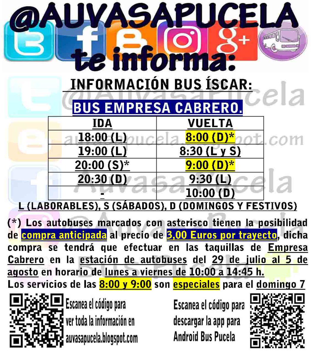 [ÍSCAR] ¿Asistirás el próximo fin de semana a sus fiestas?
<a href="/EcsaBus/">ECSA-Empresa Cabrero</a> te lo pone fácil.

Más información en la imagen: