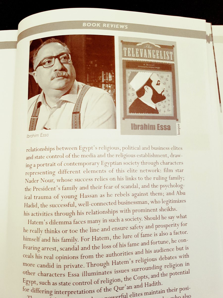 ibtauris's tweet photo. “thought-provoking” @banipalmagazine reviews the TELEVANGELIST by renowned journo Ibrahim Essa @HoopoeFiction #Egypt https://t.co/Xd8iedIlIL