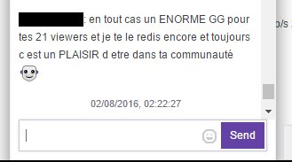 Thiiazzi's tweet photo. Ce genre de petit message qui fait toujours plaisir ! <3 #BestViewers #Twitch #StreamingForYou https://t.co/cXyNApYtgu