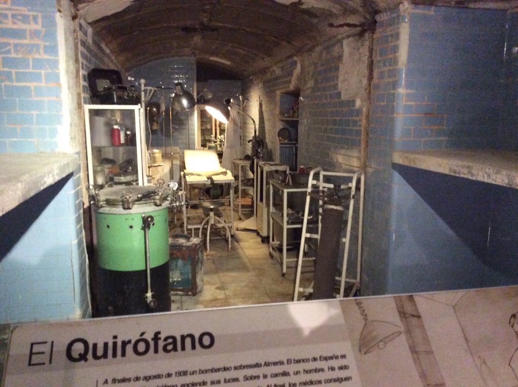 Pilarlimon's tweet photo. Impresionante los refugios de la Guerra Civil en el subsuelo de #Almería tenían también un quirófano https://t.co/gQO78eZ7bn