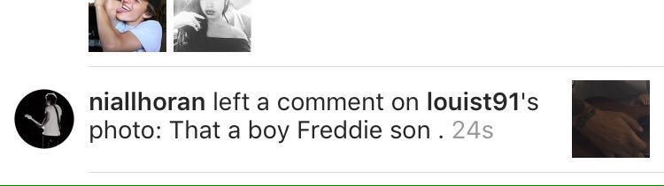 Hst1newss's tweet photo. Niall ha dejado un comentarios en la foto recientemente de Louis #1DDO https://t.co/y2hjZyGfet