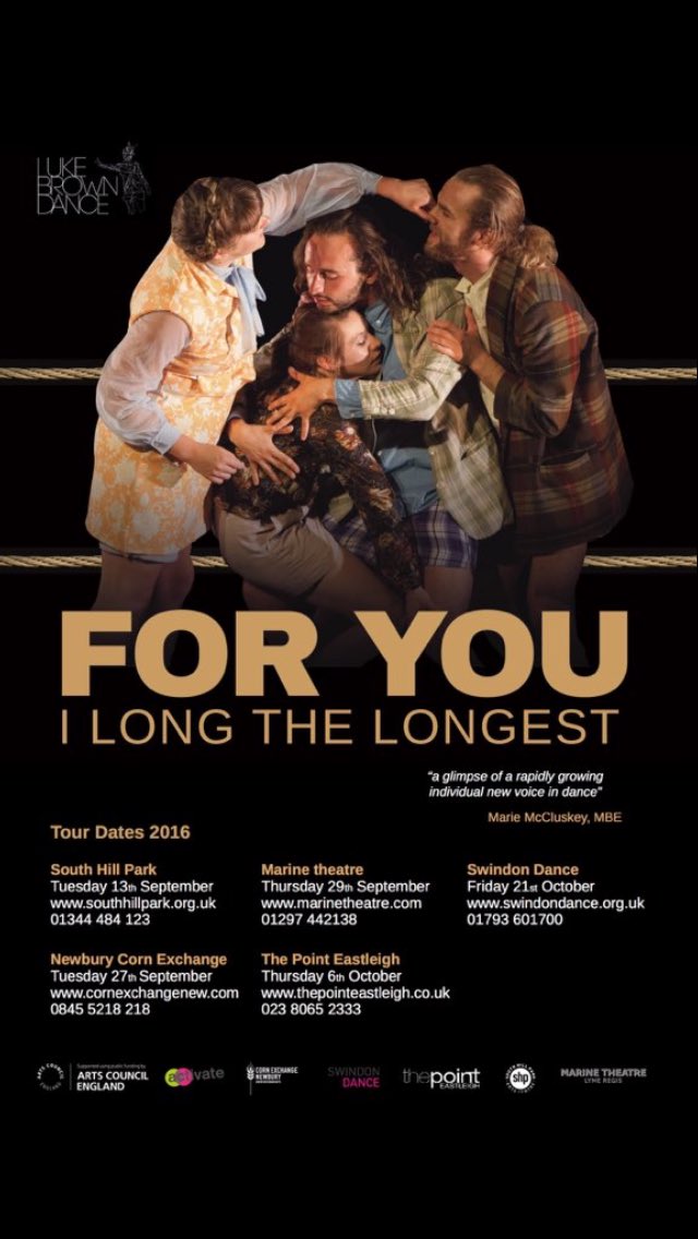Please check out the wonderful @lukebrowndance new production! Details below: