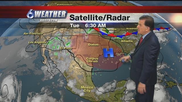 KRIS6News's tweet photo. High pressure = more #hot weather, we could see some #scatteredshower over weekend. #CCWX https://t.co/xrRGGQnh8S https://t.co/YvvZu8dxN8