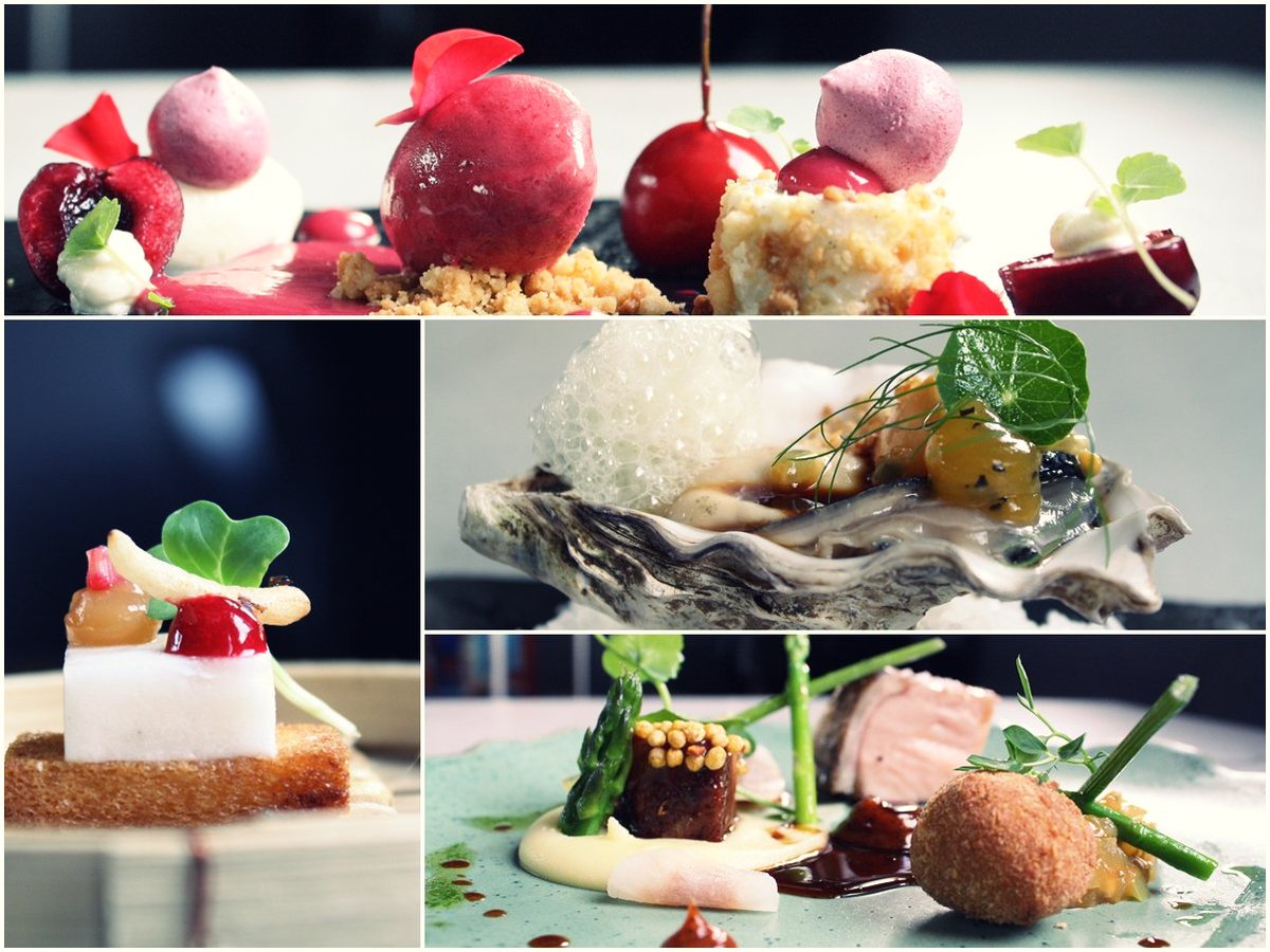 Onze nieuwe #chefkok Jelle Osinga heeft voor u:#oester met groene #curry,en #dessert kers en roos. Kom dat proeven!!