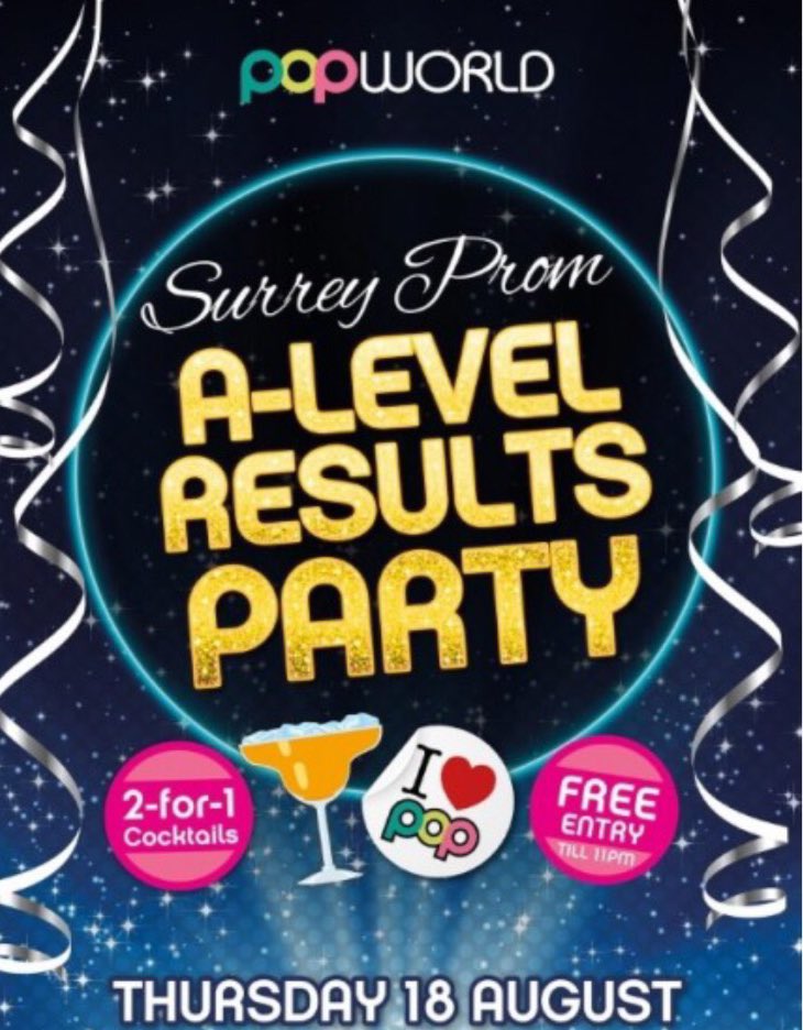 pop_guildford's tweet photo. Whether you're celebrating or commiserating- there's only one place to be!

So... Will you be our prom date 🌹 https://t.co/lQEHJqulsC