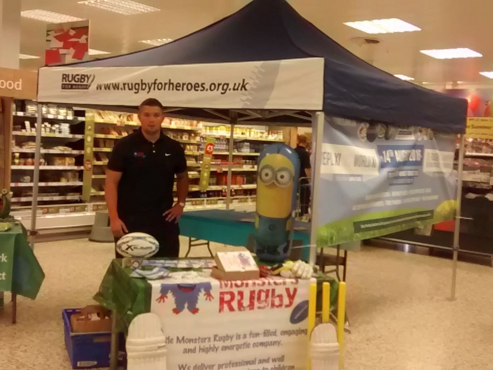 Come down to Tesco Quedgeley 11am till 3pm fun in store <a href="/Rugbyforheroes/">Rugby for Heroes</a>