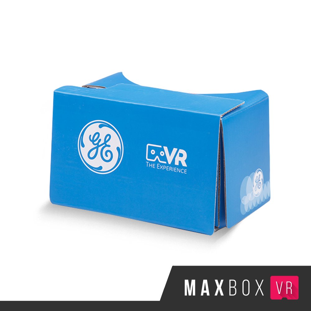 MaxboxVR's tweet photo. Here's a Google cardboard we created for #GeneralElectric #GE #Virtualreality #GEVR #Googlecardboard #VRgoogles #VR https://t.co/2YSoJ5M9jT