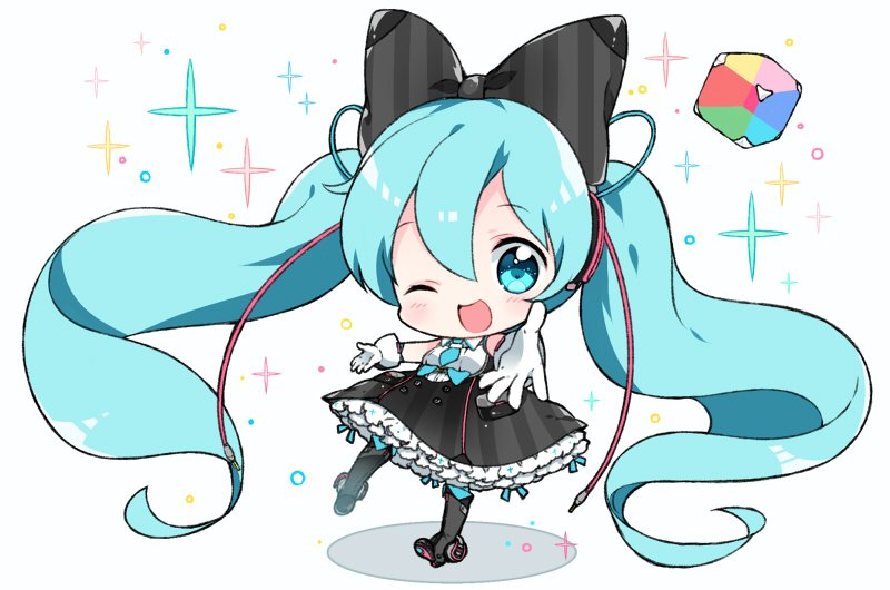 初音ミク ,magical_mirai_miku 「ぷちっとマジミラ2016ちゃん 」|ゆにぃのイラスト