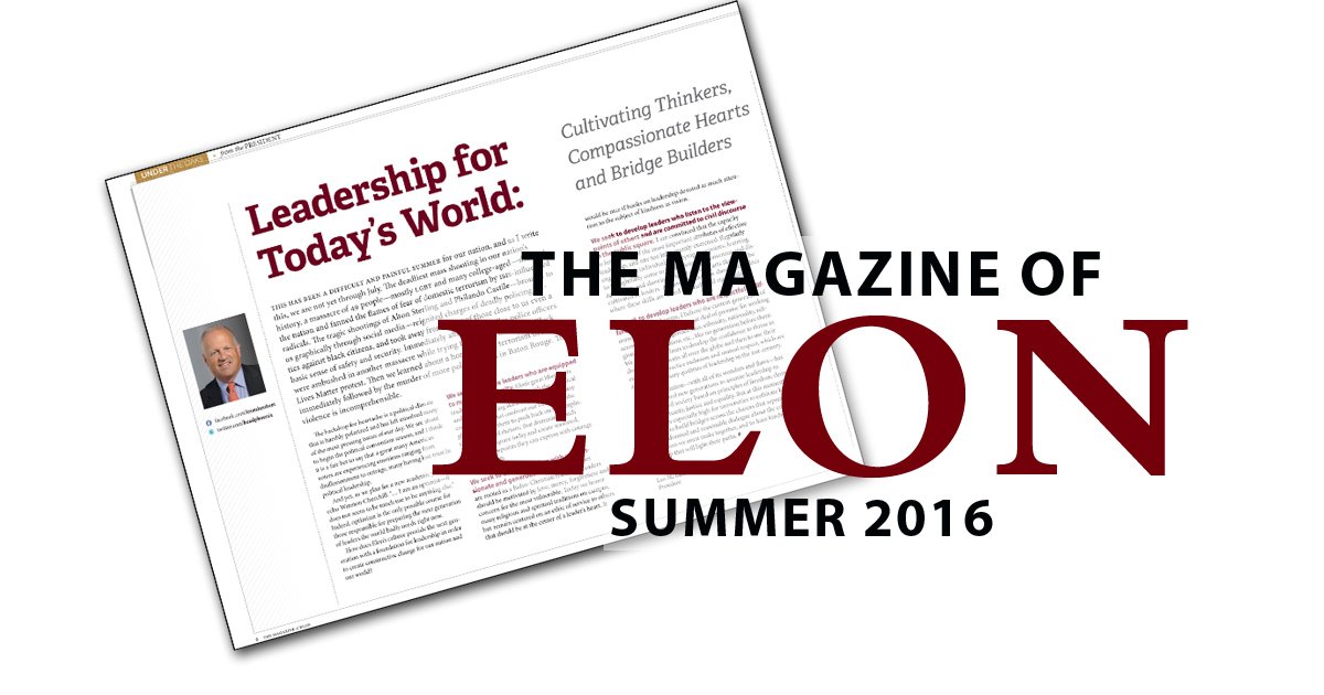 elonuniversity's tweet photo. #Elon's @HeadPhoenix on the importance of preparing leaders for today's troubled world https://t.co/EJBT4NiozL https://t.co/SygpcKFFFq