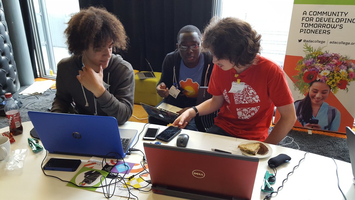 AdaCollege's tweet photo. Well done Team Bin It. Very intelligent &amp; so environmentally friendly! #recycle #AcornHackADA @AdaCollege @google https://t.co/QpiqrJnV0M