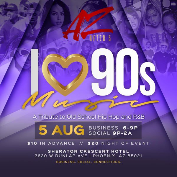PhxSoul's tweet photo. .#AZAfter5 Networking Social - I Love 90s Music Tribute in Phoenix this Friday: https://t.co/K17yYwqS56 https://t.co/zZWd00jXfW