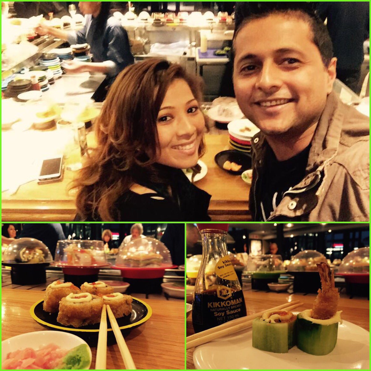 Sade_Z's tweet photo. Sushi with my love @leeneshsingh #love #husbandandwife #sushiinmybelly https://t.co/Q2iUEZsu7O
