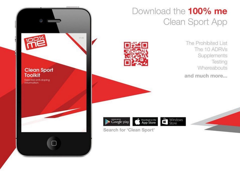 ukantidoping's tweet photo. Athletes! Don't forget you can check a supplement, medication or access Whereabouts via the 100% me #CleanSport App https://t.co/D3MZbEcXPq