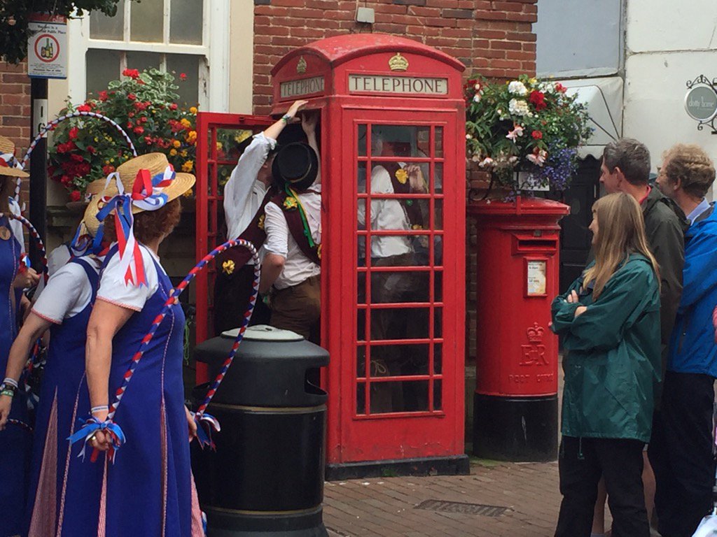 <a href="/sidmouthfolk/">The Sidmouth Folk Festival</a> how many Molly dancers can you fit into a phone box?