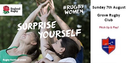 ClareCooper_RFU's tweet image. @GroveRFC is next up to host a #pitchupandplay event! Sun 7th Aug; 11am-1pm.OX12 0FL youtube.com/watch?v=eZGqpc…