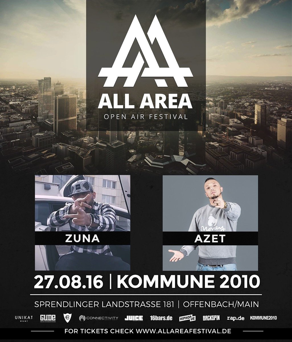 KMN_AZET's tweet photo. Am 27.08 live aufm @allareafestival https://t.co/HX25jAznmG