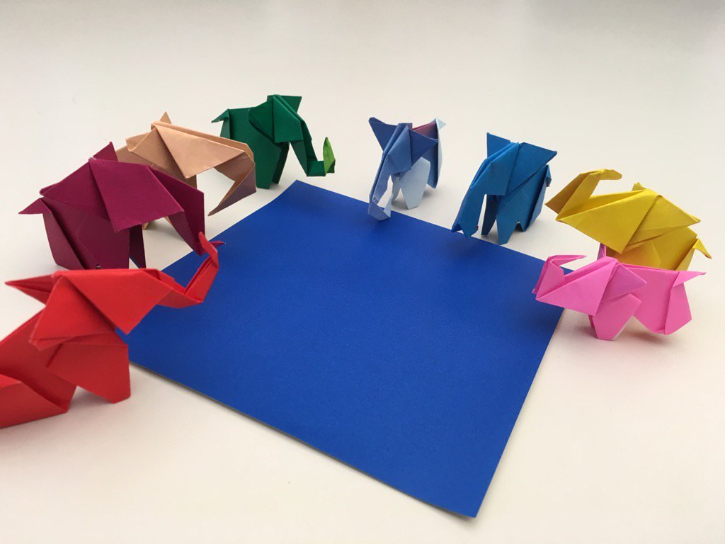 DrewZooDesign's tweet image. The watering hole! #elephantorigamichallenge