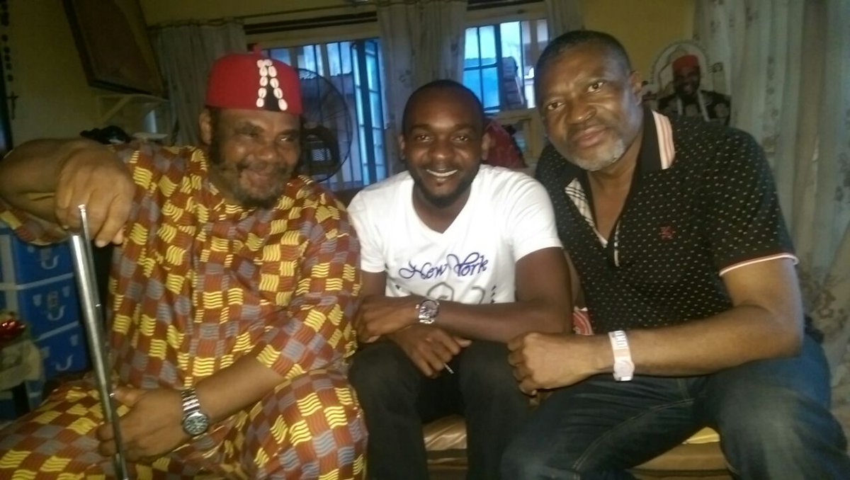 KanayoOKanayo's tweet photo. On a private visit to veteran actor, Pete Edochie, in his home with #Mc4God . https://t.co/e9vymSPz3u