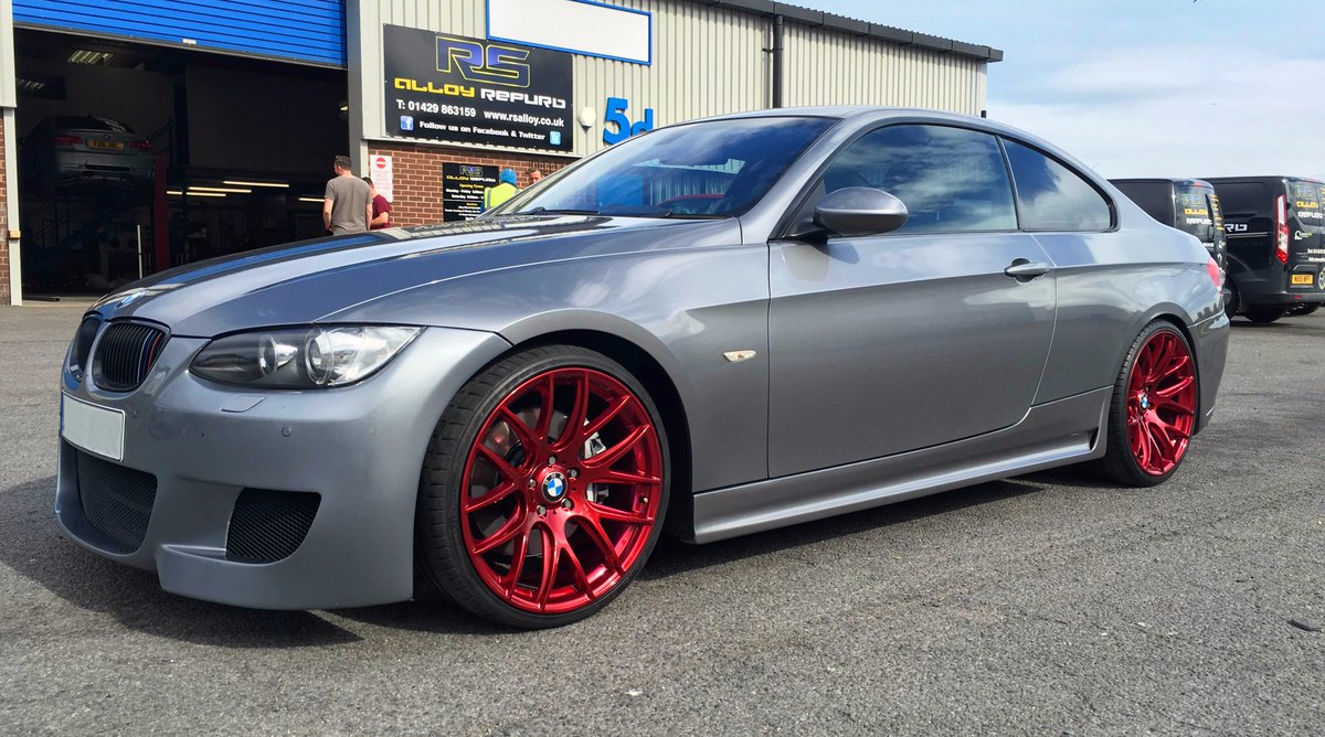 rsalloyrefurb's tweet photo. Take a look at these beautiful wheels we did last week #BMW #BMW3series #E92 #Autovogue #CandyRed https://t.co/QXLtsqcEyN