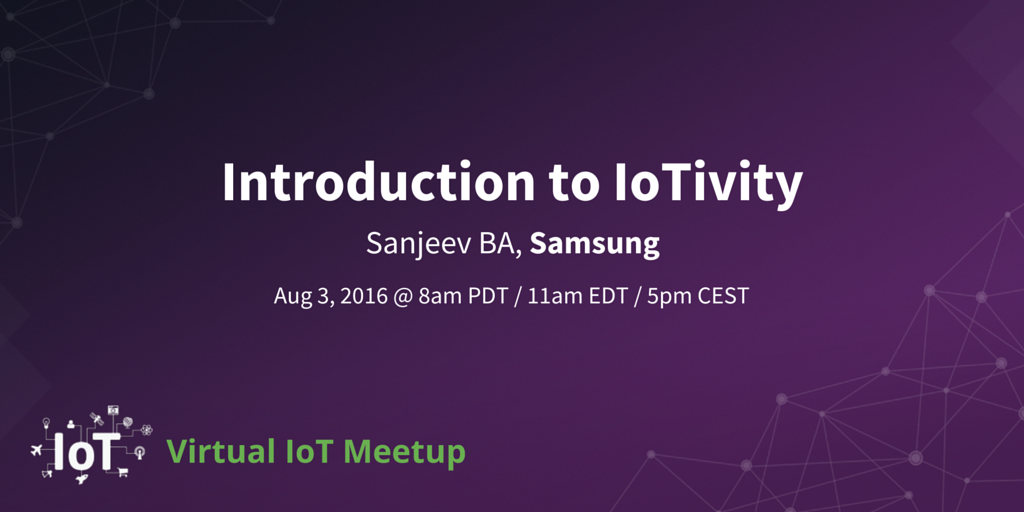 EclipseIoT's tweet photo. #VirtualIoT Webinar will be live in 1 hour w/@IoTivity https://t.co/LopXe3EM12 https://t.co/RA1dyK2RM7
