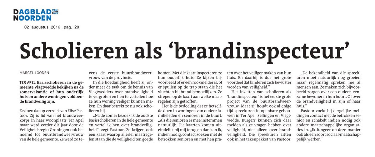 Na de zomervakantie van start met #bewustzijn #veiligheid onder basisschoolleerlingen <a href="/dvhn_nl/">Dagblad van het Noorden</a> <a href="/rtvnoord/">RTV Noord</a> <a href="/vlagtwedde/">Gemeente Vlagtwedde</a>