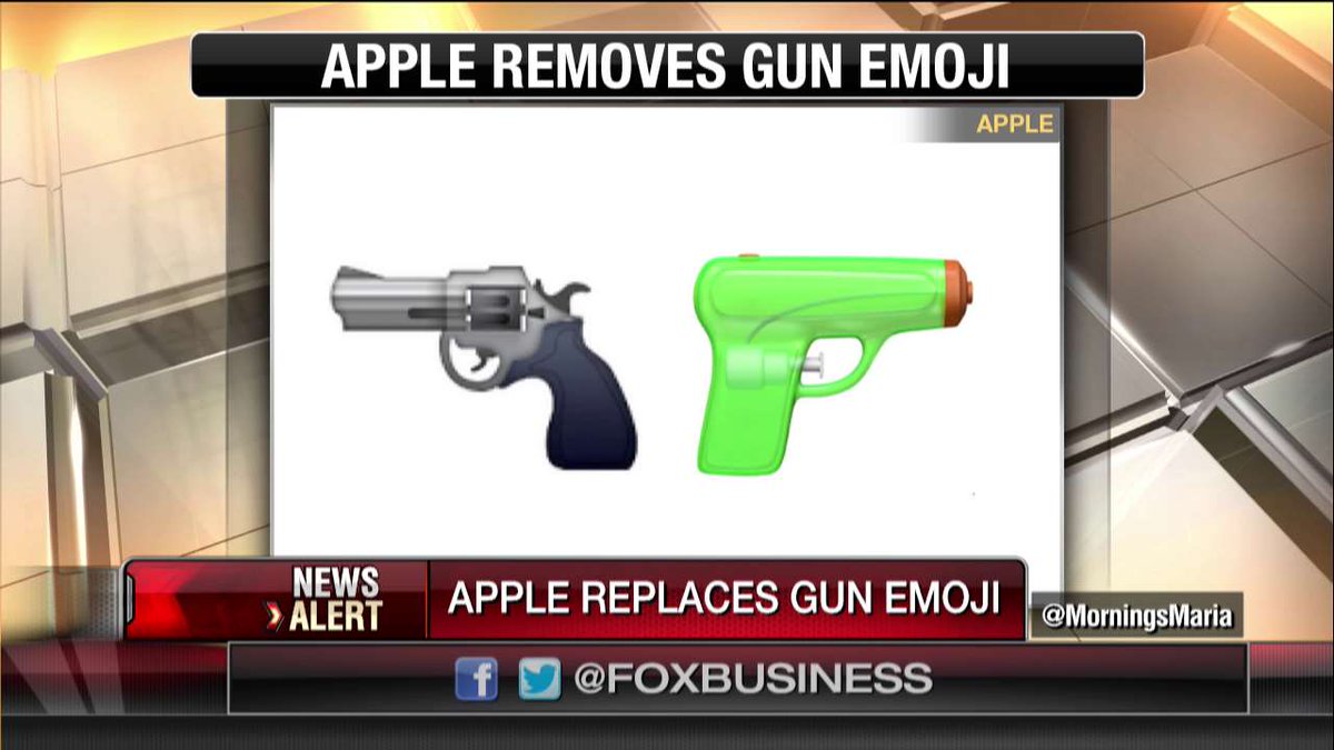 FoxBusiness's tweet photo. Apple is taking a stand against gun violence and replacing the pistol emoji with a water gun https://t.co/XgfxJVl3G4 https://t.co/N9yNHXLgxa