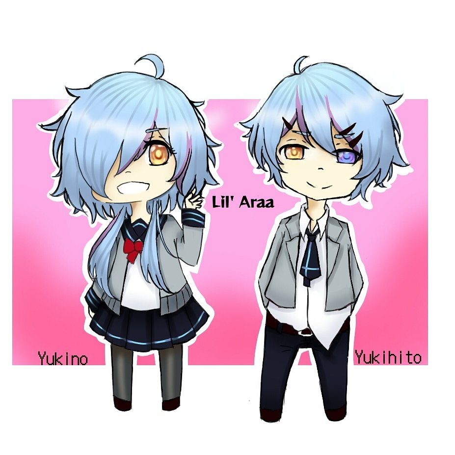 Lil Ara My Twin Ocs Yukino And Yukihito Art Drawing Sketch Oc Original Character Chibi Anime Boy Girl Kawaii