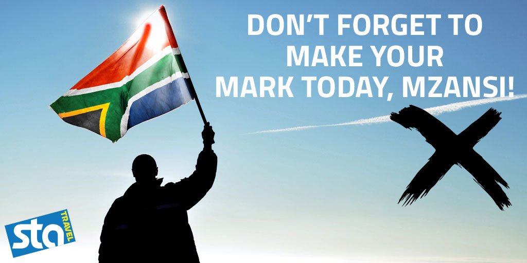 statravelSA's tweet photo. "Be the change you want to see in the world" - Don't forget to make your mark today Mzansi! #LocalElection2016 https://t.co/uC3iBJBP19