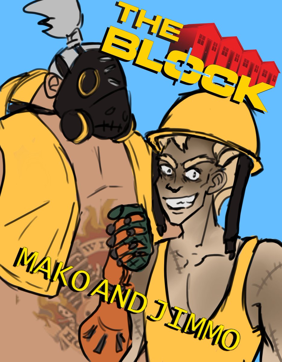 dantalione's tweet photo. this is the most auscore thing ever but roadhog and junkrat competing on the block #auscore #overwatch https://t.co/QB1zDgl3F5