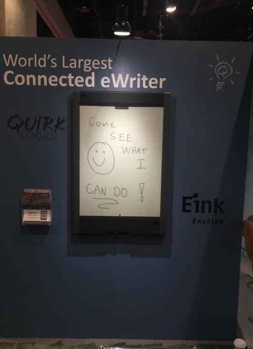 EInk's tweet image. Paper just went #digital! Try @QuirkLogic’s connected #eWriter to capture &amp;amp; share your next big idea!
